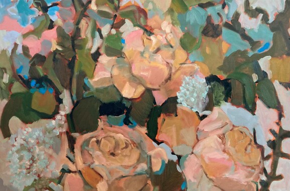 I heard the whisper of the rose . Annabel Potteron . 2023 . Oil on canvas