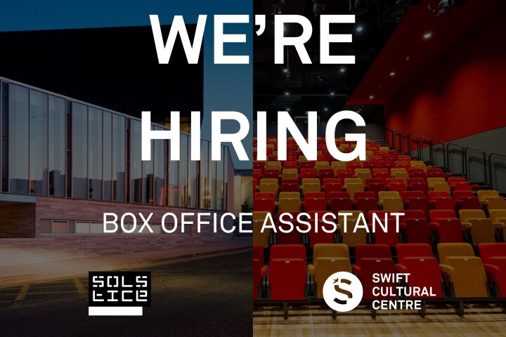 Image saying We're Hiring: Box Office Assistant